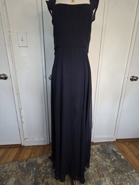 After Six Black Square Neck Maxi Gown
